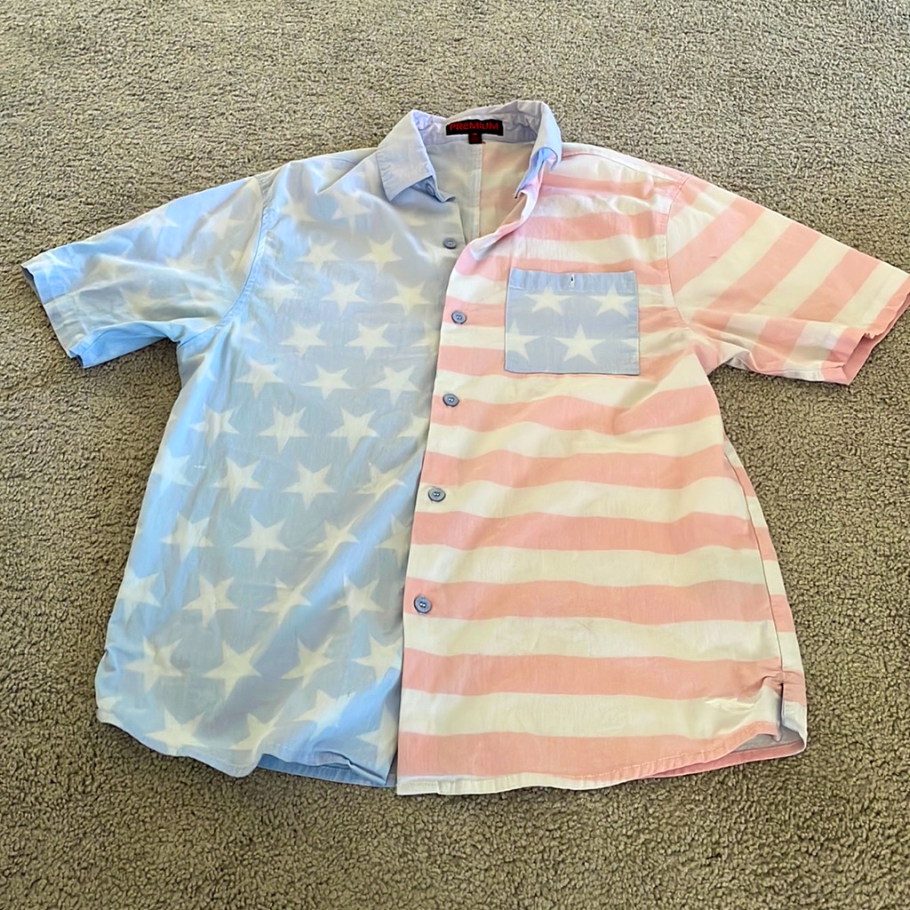 American Flag Button Down